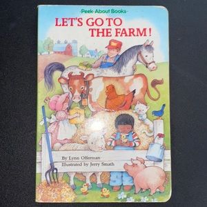 VINTAGE Let's Go To the Farm! Peek-About Books Hardcover